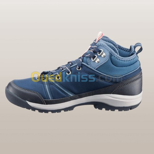 Chaussures de randonnée imperméables- NH100 Mid WP - Femme Bleu Tempête Decathlon 