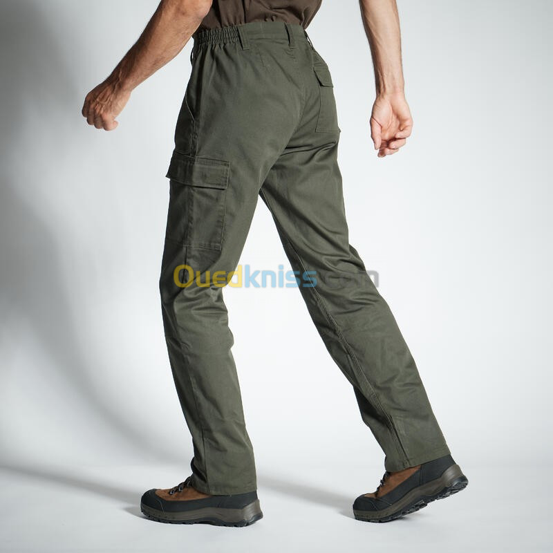 PANTALON DECATHLON CARGO RESISTANT STEPPE 300 CAMOUFLAGE WOODLAND VERT