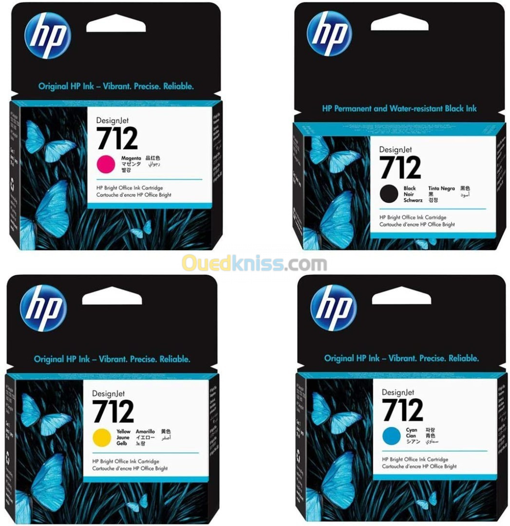 PACK CARTOUCHE HP 712 ORIGINAL T630-T650