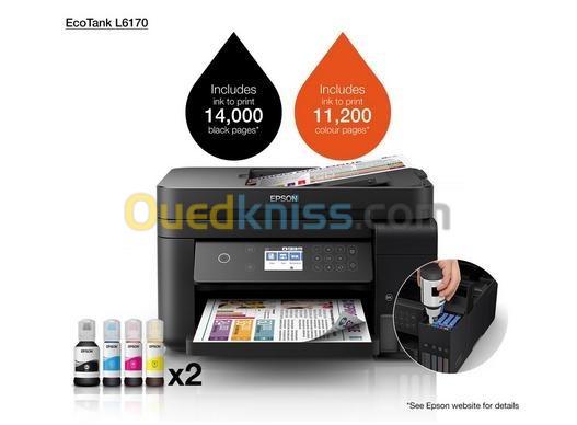 MULTIFONCTION EPSON ECOTANK L6170 COULEUR 33 PPM RESEAU WIFI