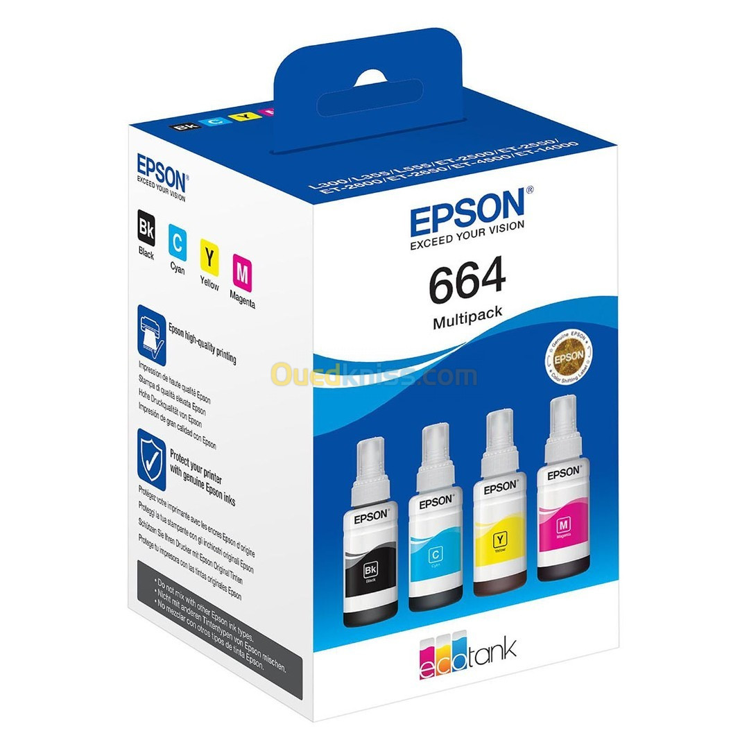 PACK BOUTEILLES D'ENCRE DE EPSON 664