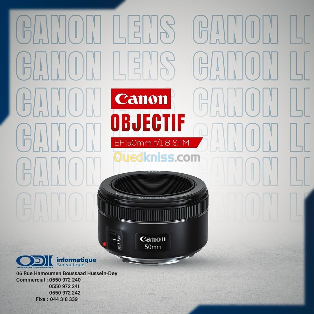 OBJECTIF CANON EF 50 mm f 1.8 STM