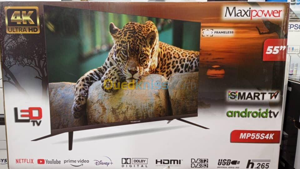 ECRAN Smart TV 55" MAXIPOWER 4K UHD  TV LED