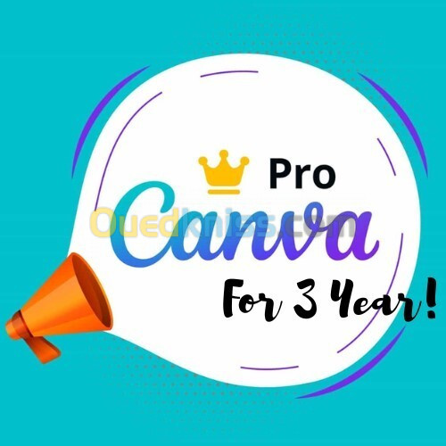 حساب كانفا برو 3 سنوات - Canva Pro abonnement 3 ans