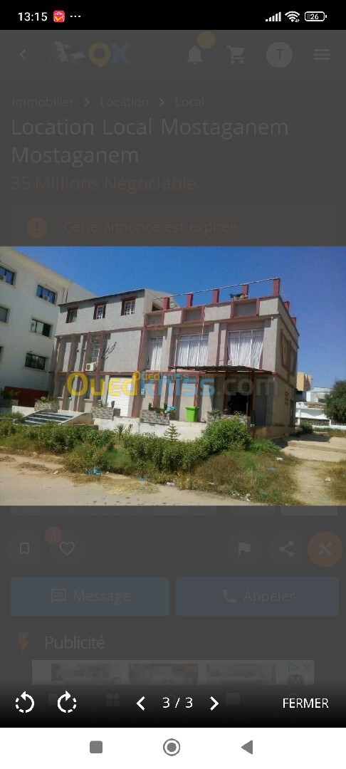 Vente Local Mostaganem Mostaganem