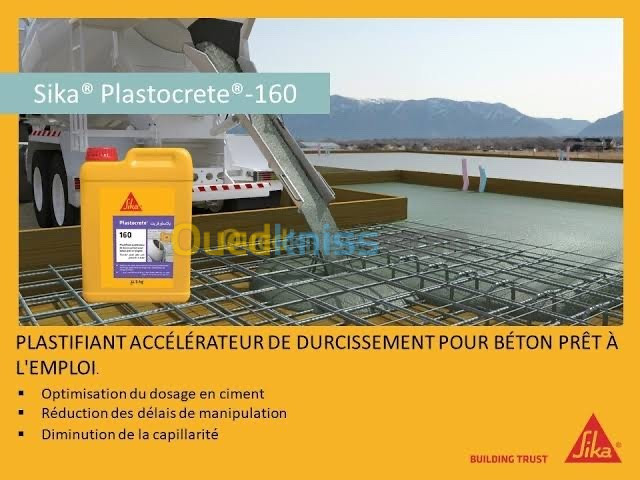 Sika Plastocrete -160 Plastifiant accélérateur de durcissement pour béton prêt à l’emploi