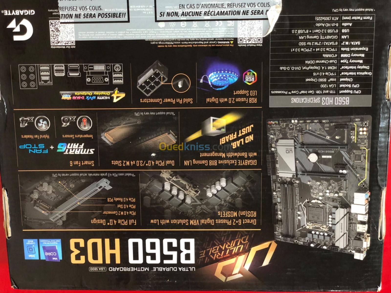 Carte Mère B560 HD3 Socket LGA1200 (Intel CPU gen 10-11)