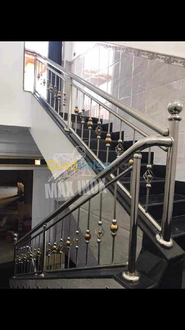 rampe d'escalier en inox 