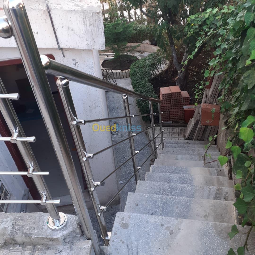 rampes d'escalier en inox 