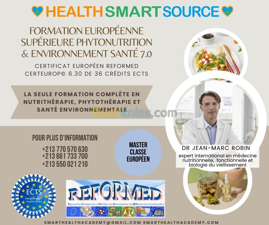 Formation Européenne Supérieure PhytoNutrition & Environnement Santé 7.0 