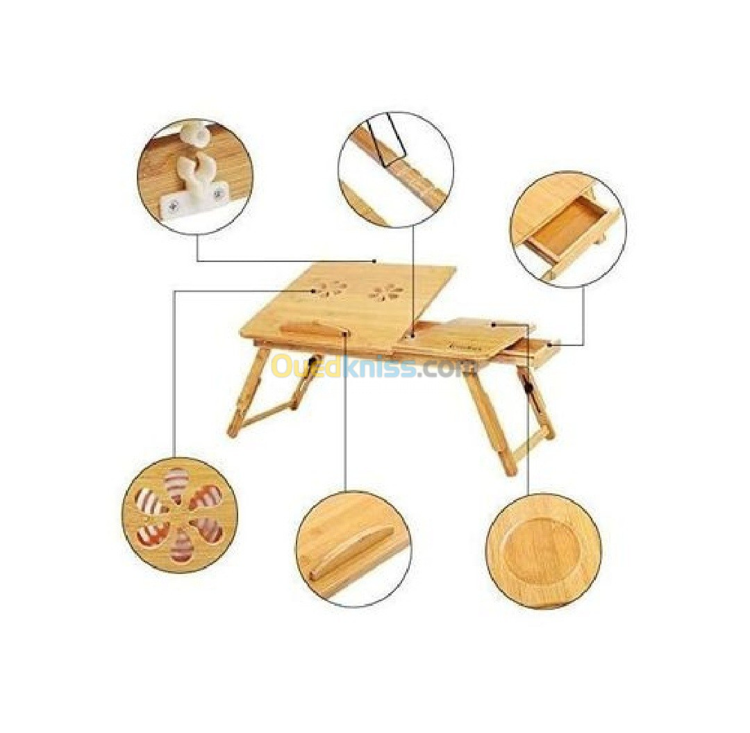 Table PC en bois laptop table طاولة حاسوب خاصة