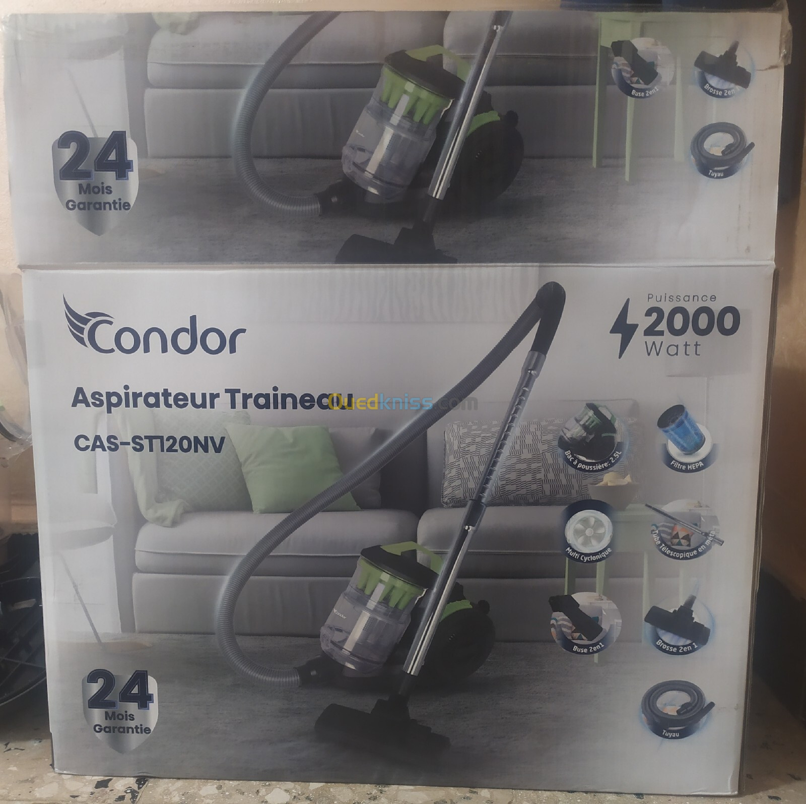 ASPIRATEUR CONDOR ST120NV 2000 WATT