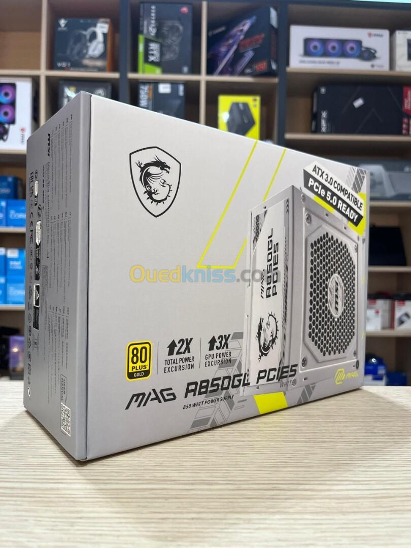 ALIMENTATION MSI MAG A850GL 80+ GOLD WHITE FULL MODULAIRE