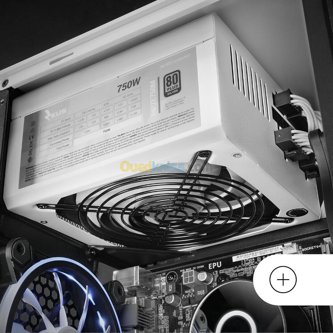 Alimentation Mars Gaming MPZE750M 750W 80+ SILVER Full Modulaire