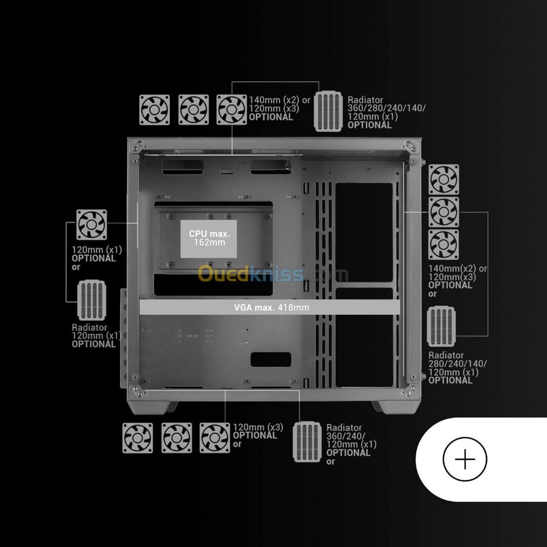 BOITIER MARS GAMING MCV3 XXL PREMIUM BLACK