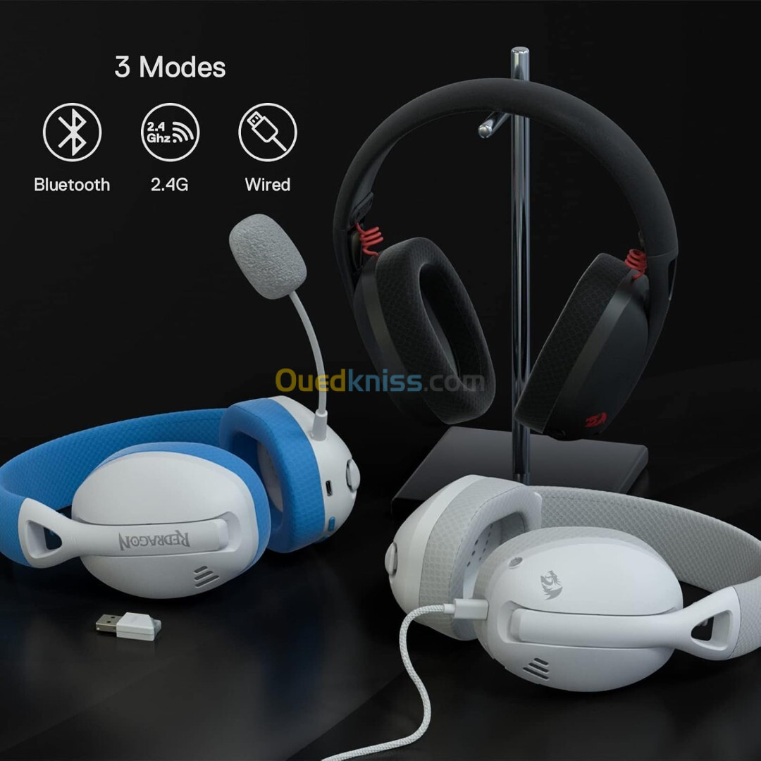 CASQUE REDRAGON IE PRO H848 ULTRA LIGHT WIRELESS GREY