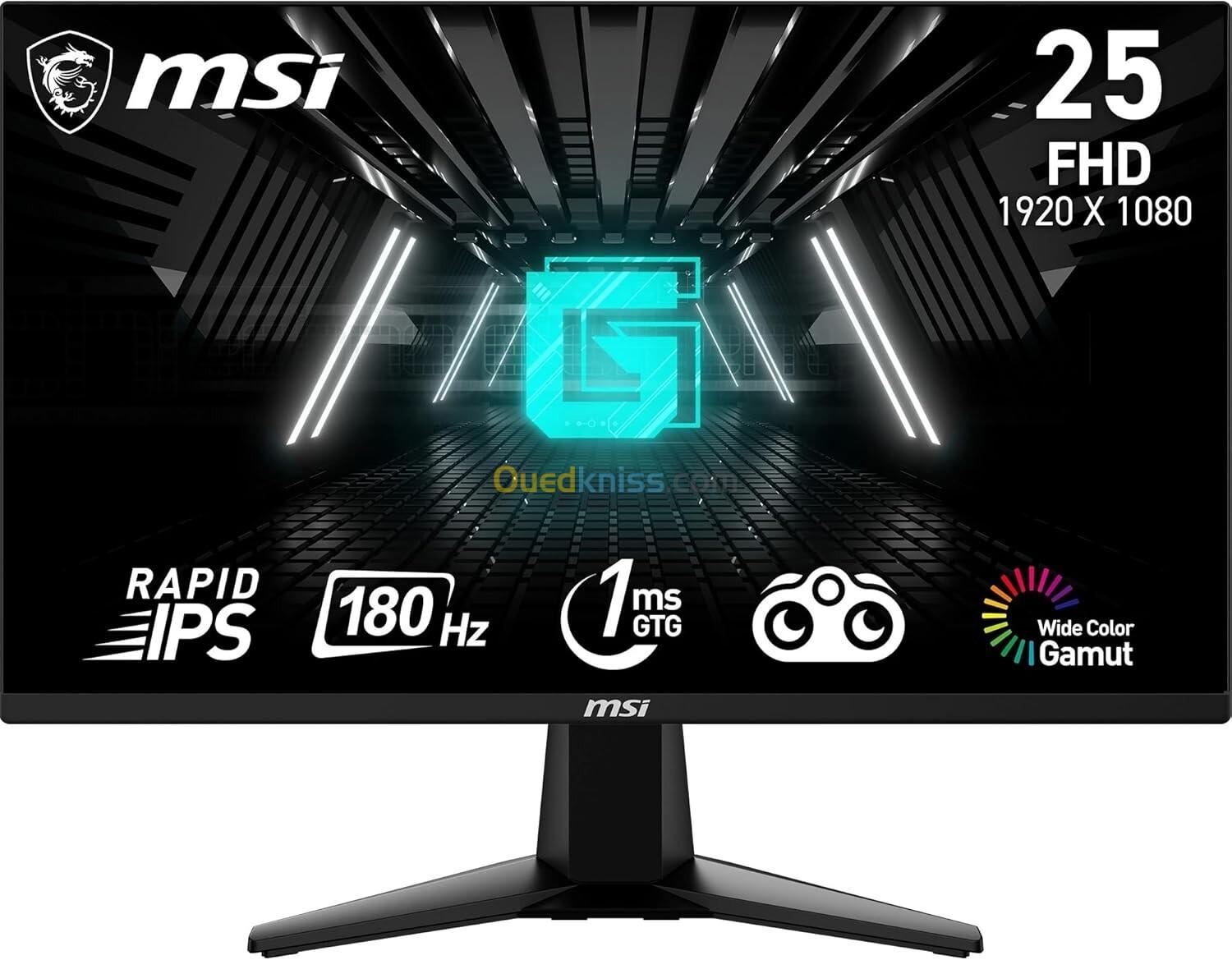 MONITEUR MSI G255F 25" FHD 180HZ FAST IPS