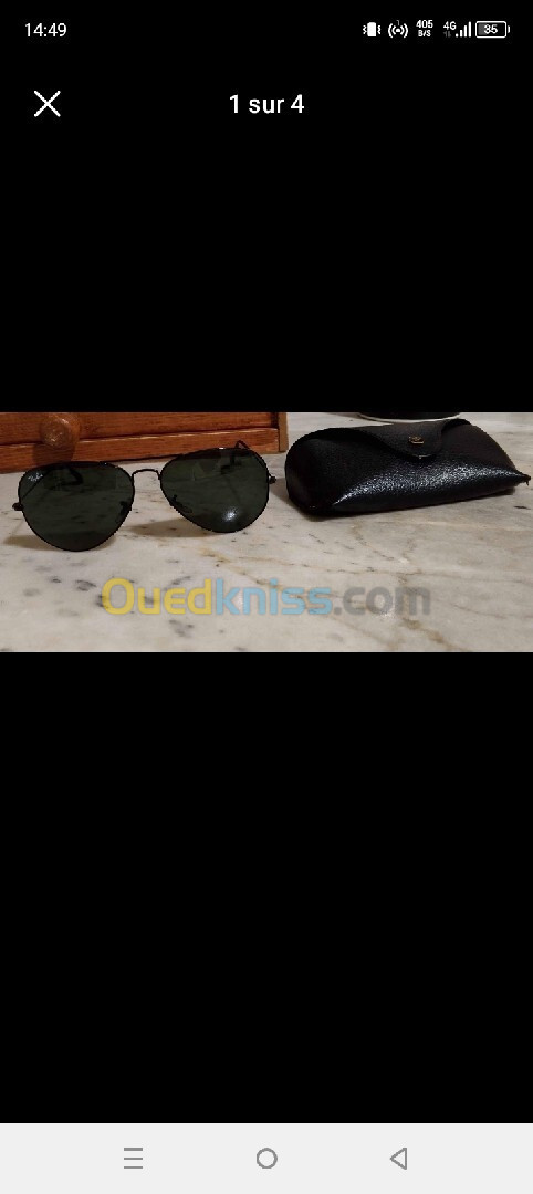 Ray ban aviator noir metal taille large 62-14