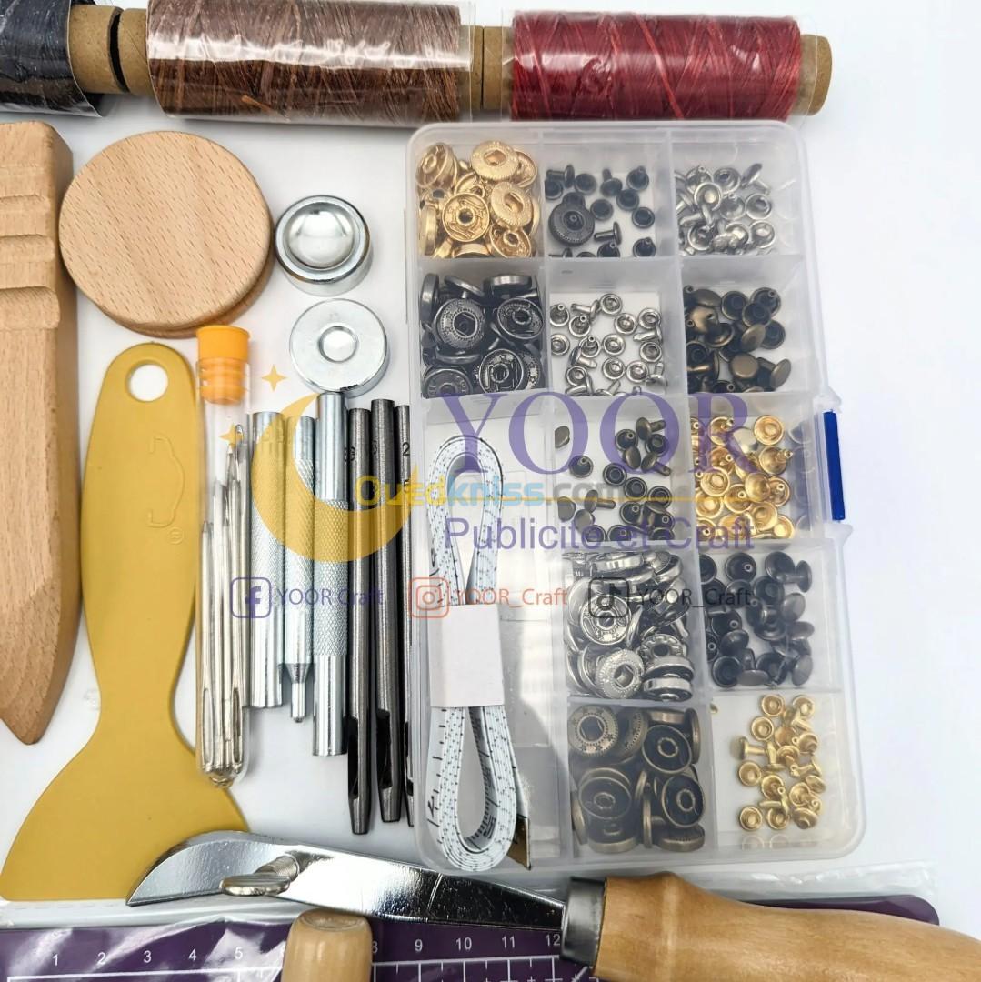 kit outils cuir 58pcs طقم ادوات الجلد