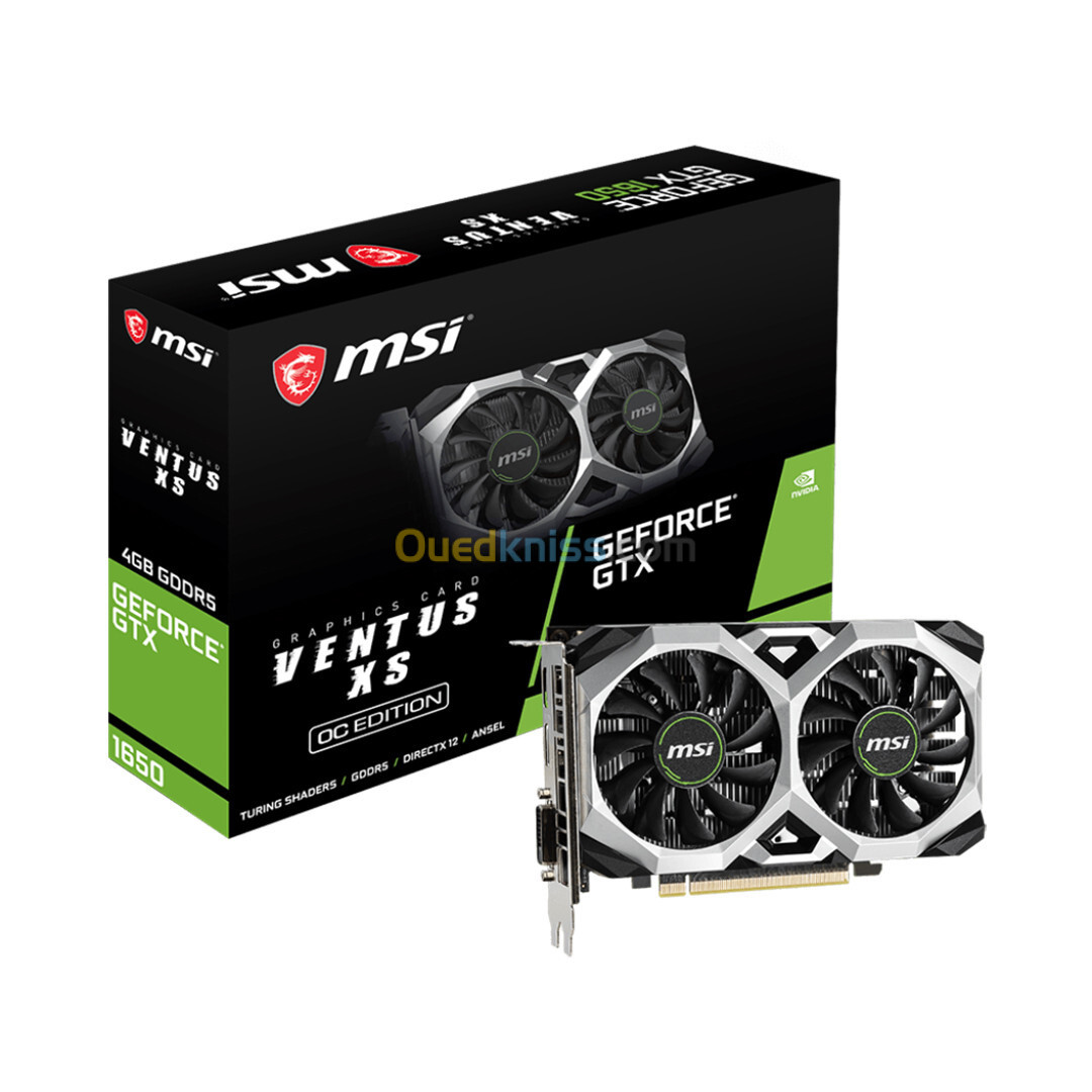 CARTE GRAPHIQUE MSI GTX 1650 VENTUS XS OCV3 4GB 