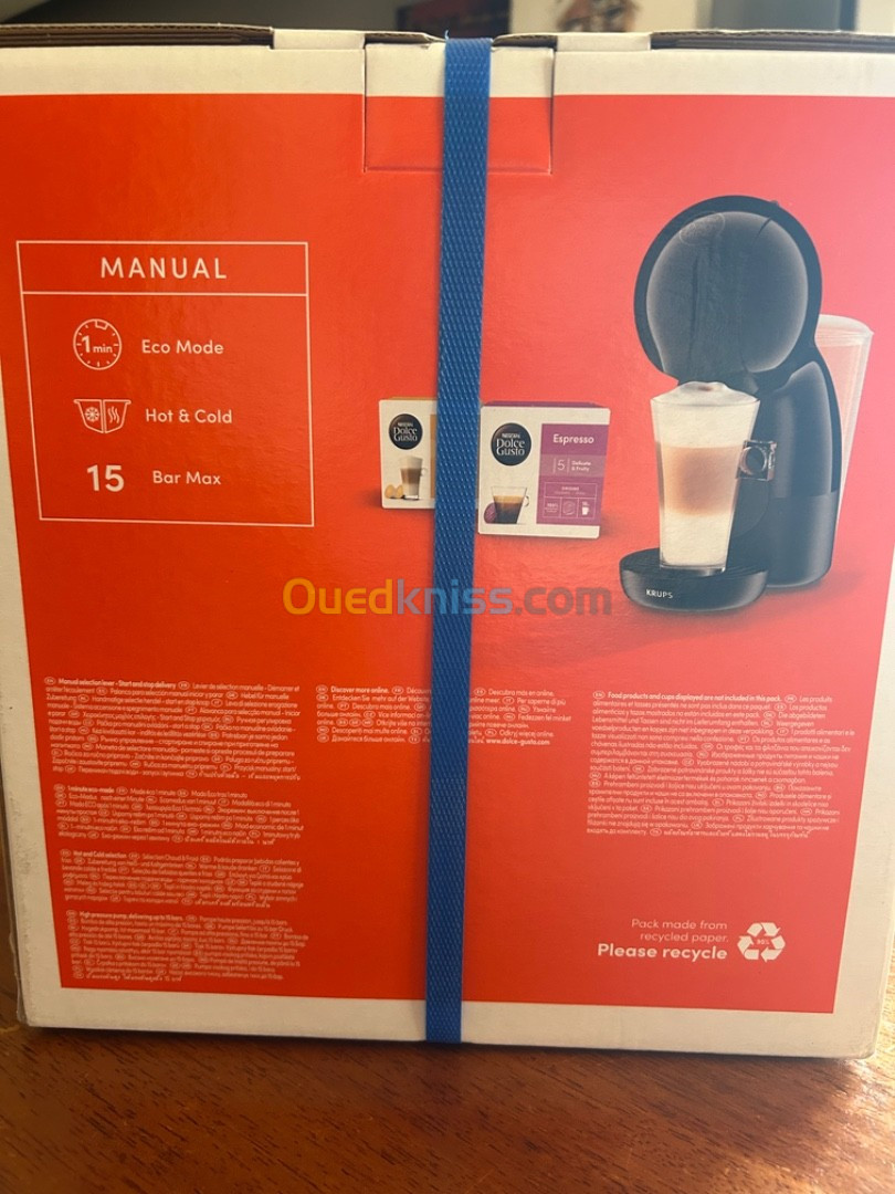 Machine à café Krups Piccolo XS Dolce Gusto avec capsule reutilisable