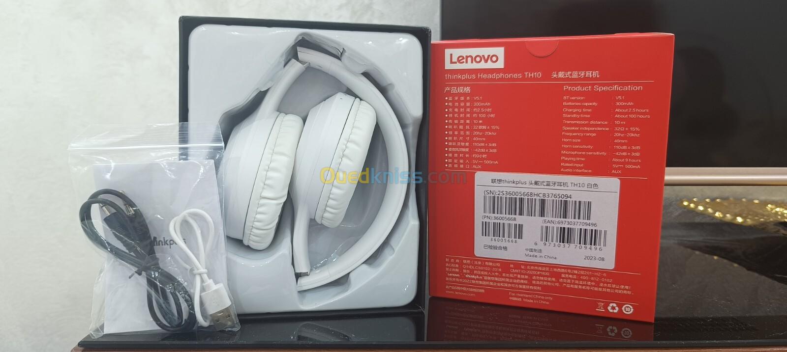 كاسك بلوتوت اوريجينال من شركة Lenovo (thinkplus Headphones TH10)