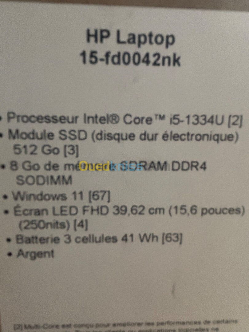 PC portable HP scellé importé de Paris