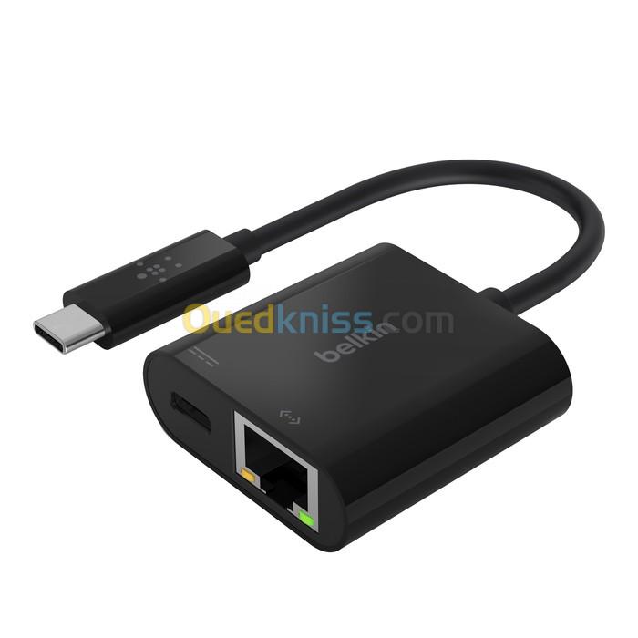 Hub adapter belkin USB-C vers Ethernet + adaptateur de charge