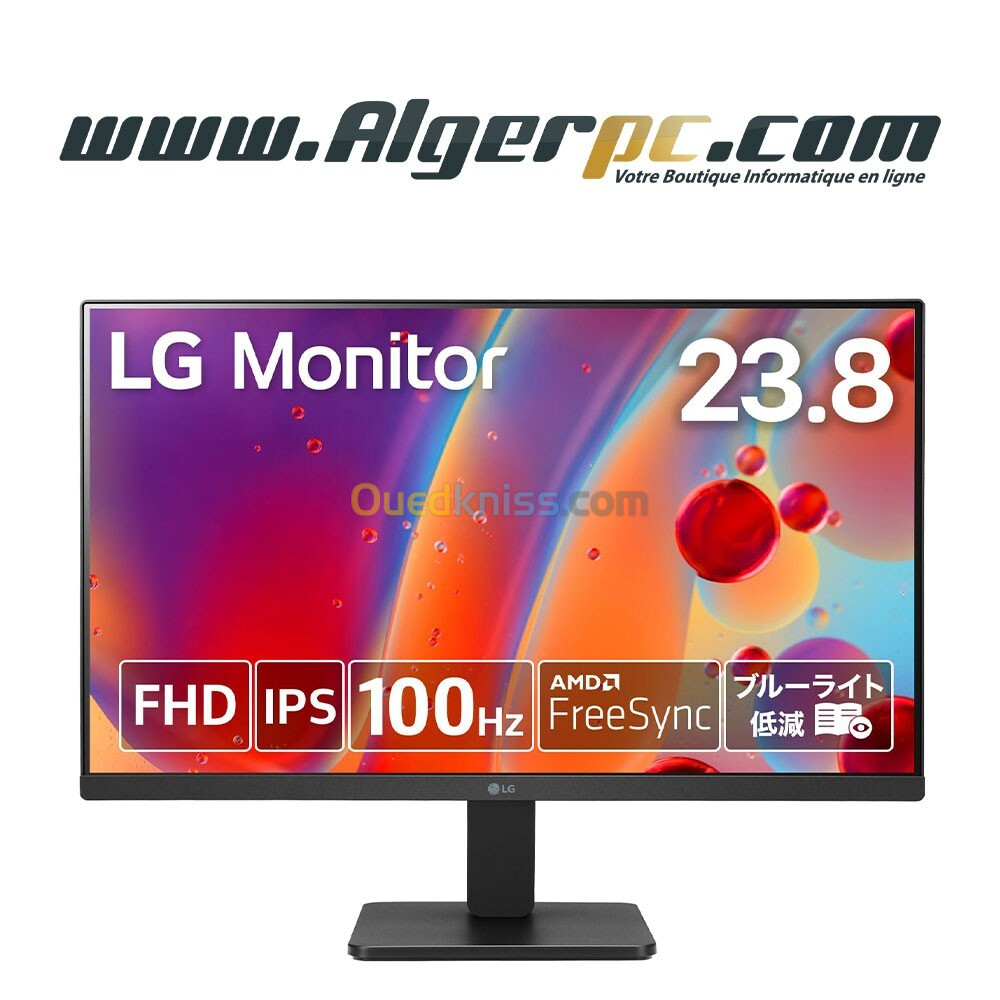 Ecran LG 24MR400-B 24 Pouces FHD/Dalle IPS/100Hz/5Ms/16:9/AMD FreeSync/HDMI/VGA