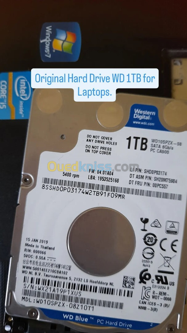 Original Hard Drive WD 1TB for Laptops