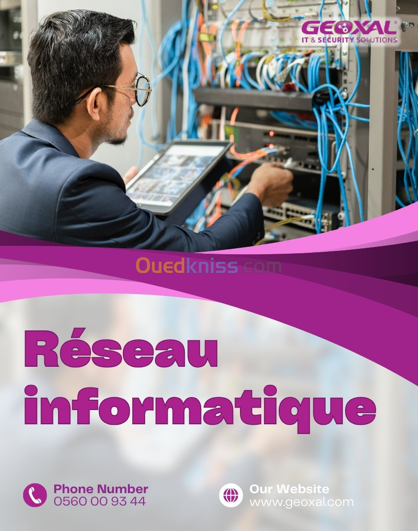 Réseau informatique , Fibre optique, Partage Internet | GEOXAL