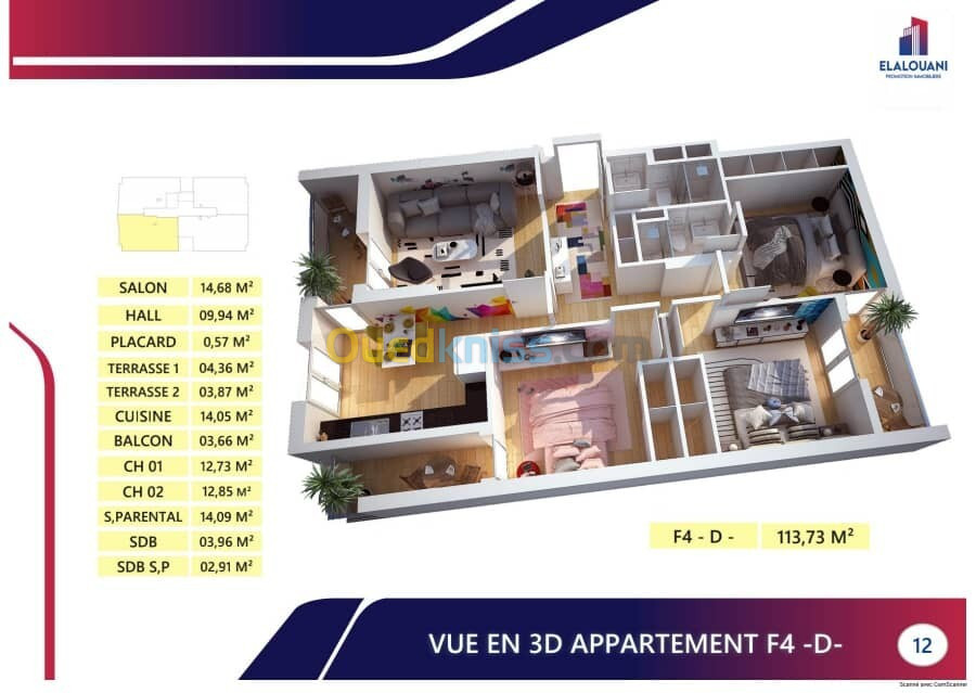 Vente Appartement F4 Oran Oran