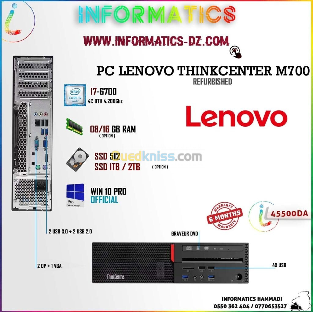 LENOVO THINKCENTRE M700 Desktop PC