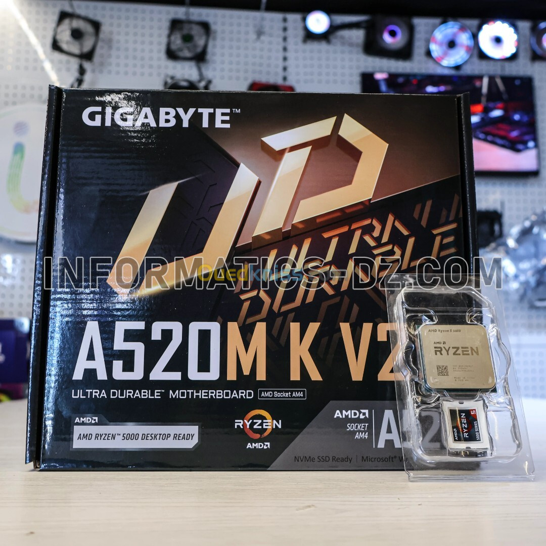 KIT UPGRADE PC AMD Ryzen 5 5600 + GIGABYTE A520M-K V2