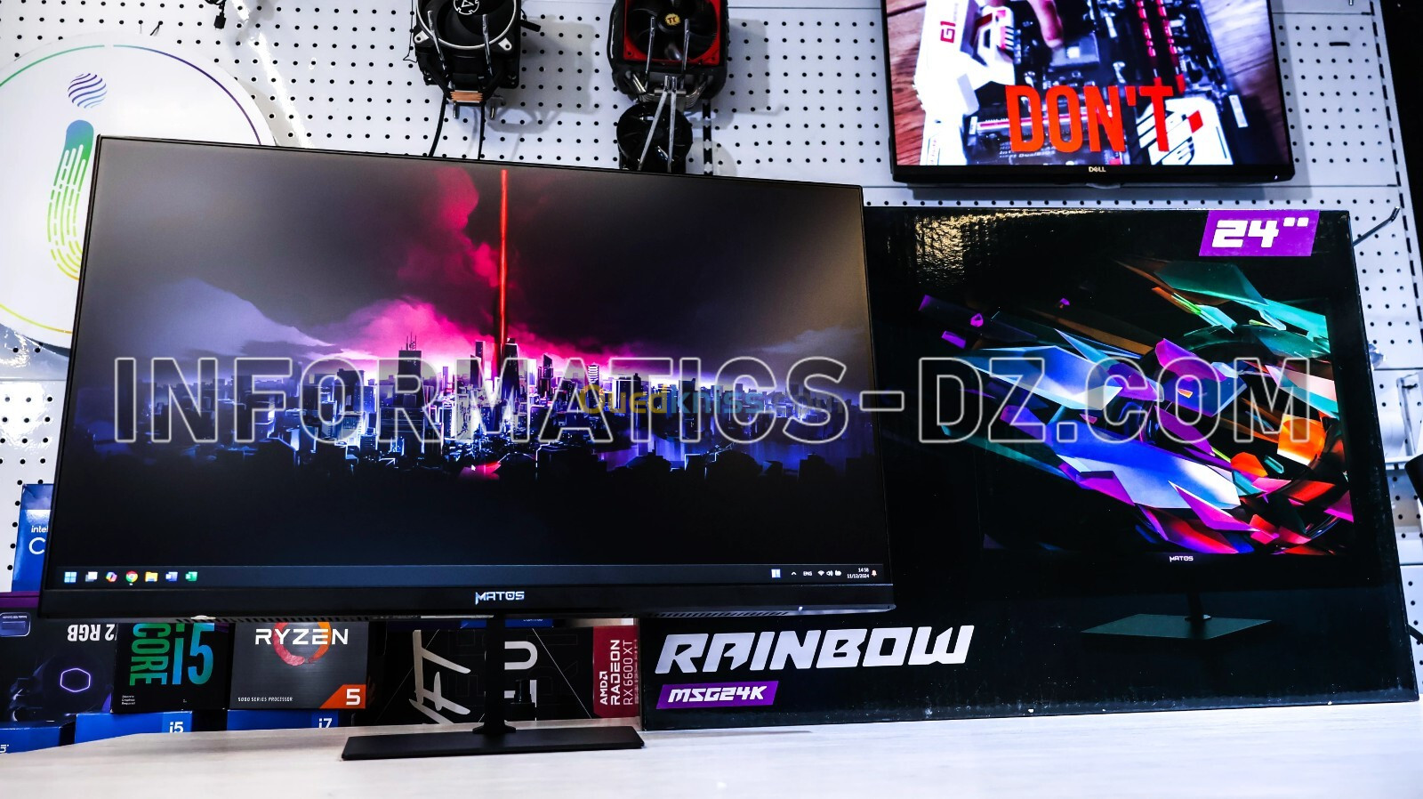 Matos Rainbow 24 pouces 2K QHD IPS 100Hz Gaming Monitor