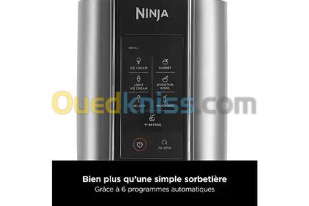 SORBETIERE NINJA CREAMI-6 PROGRAMMES AUTOMATIQUES  1.4L - PUISSANCE : 800 W 3 POTS-GRT DE MARCHE 