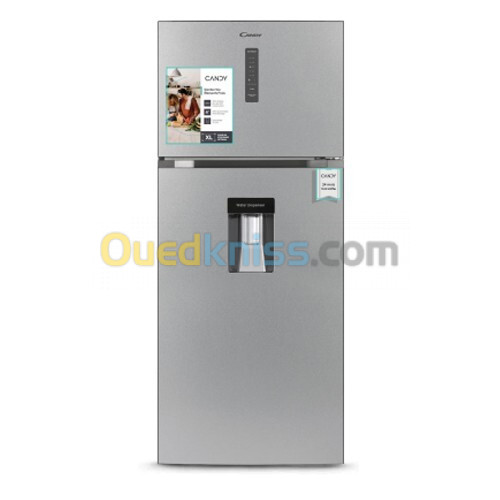 "REFRIGERATEUR CANDY DOUBLE PORTE 570/DIGITAL DISPLAY/NO FROST/ (70 CM)/INOX "