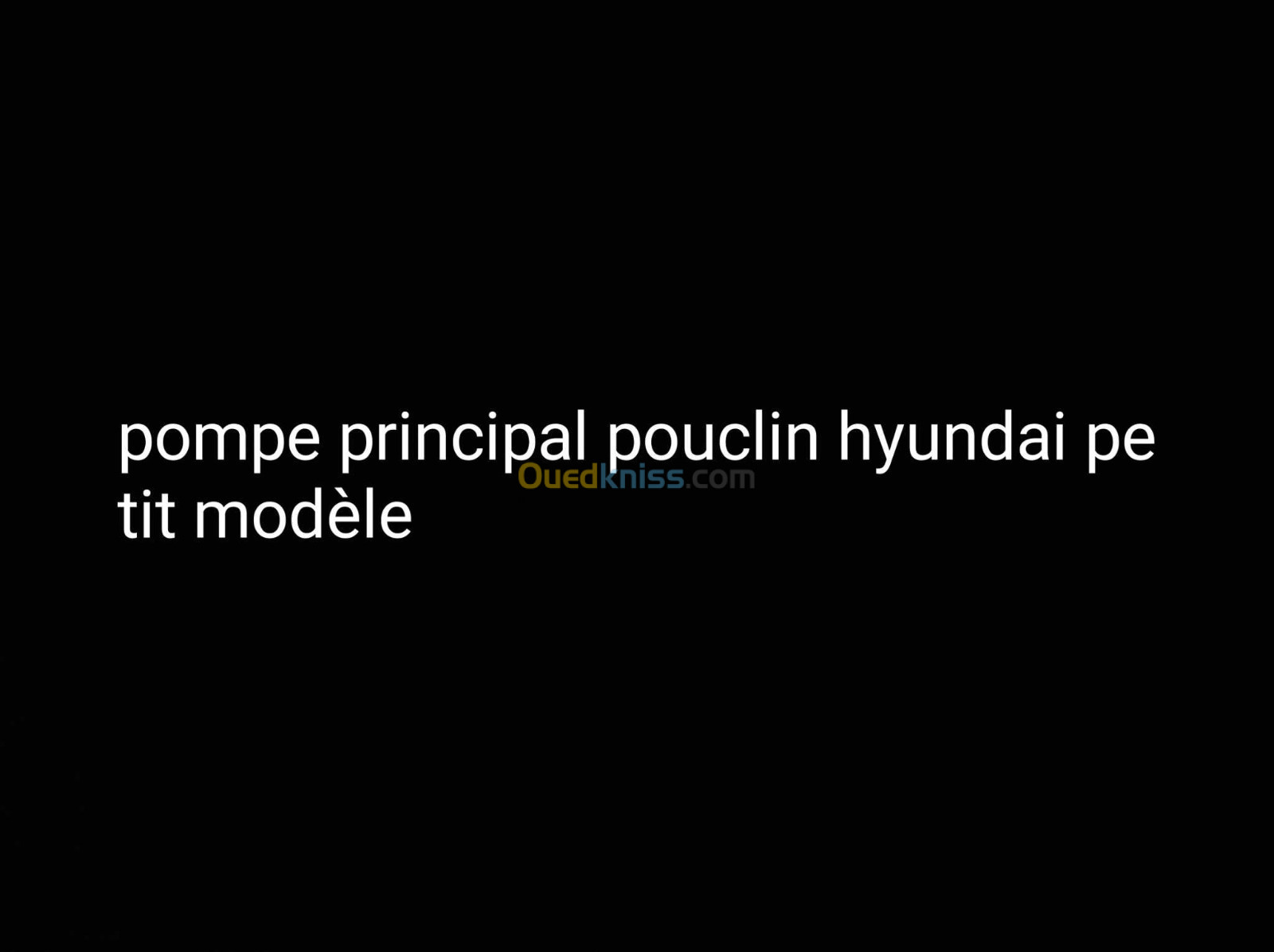 Pompe Principale Pouclin Hyundai 