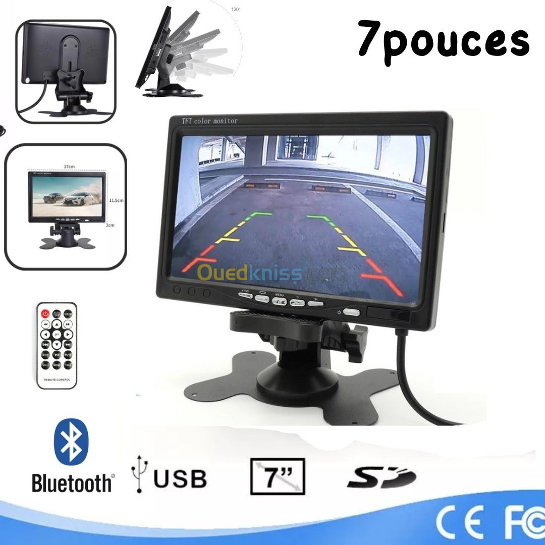  DVD 7 Inch TFT LCD Car Dashboard Touchscreen Monitor 