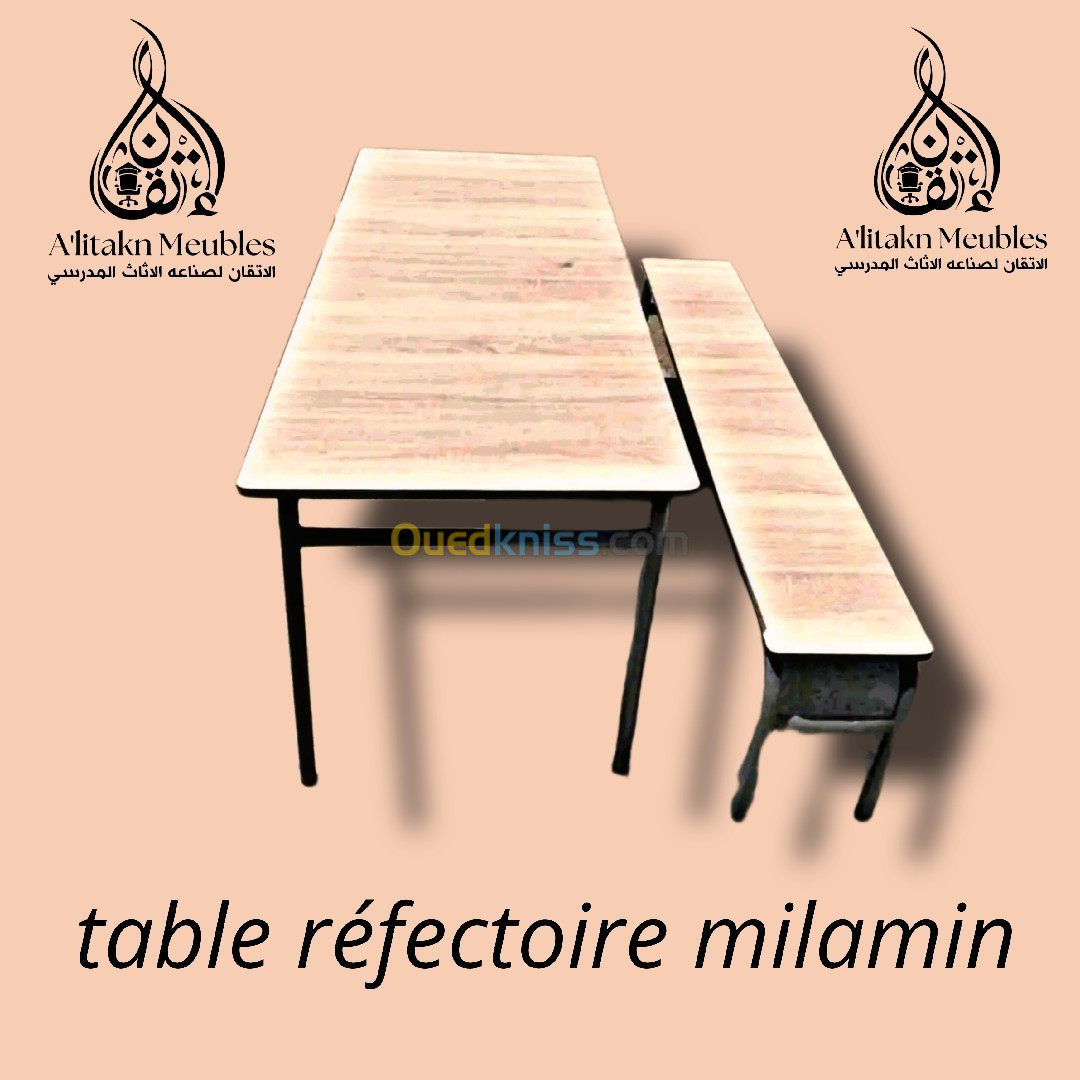 Chaise et table scolaire 