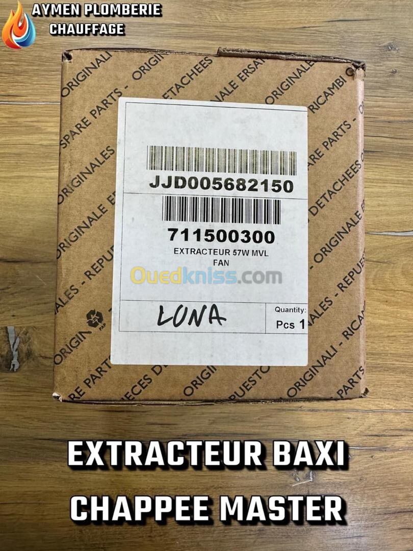 EXTRACTEUR BAXI CHAPPEE MASTER