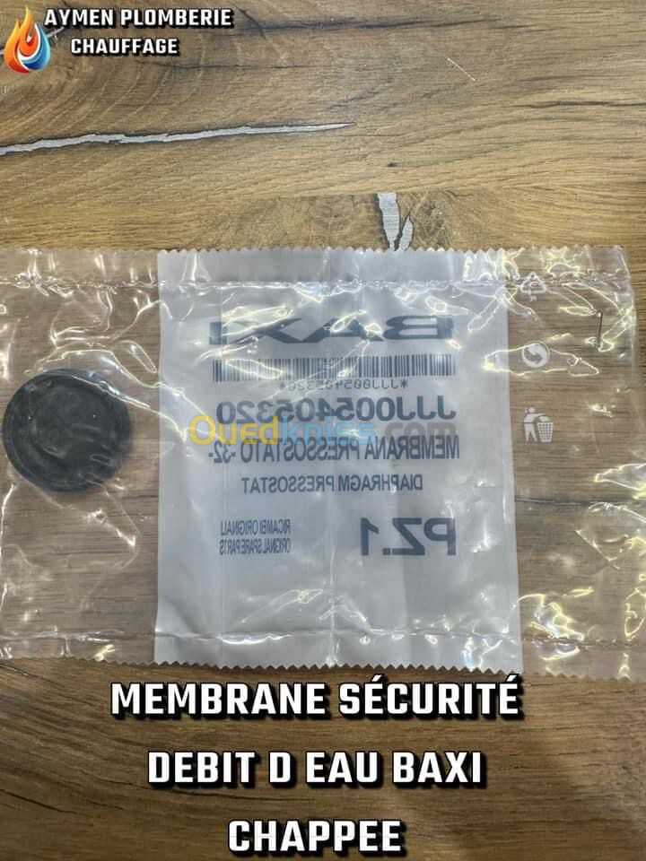 MEMBRANE SECURITE DEBIT D EAU BAXI CHAPPE 