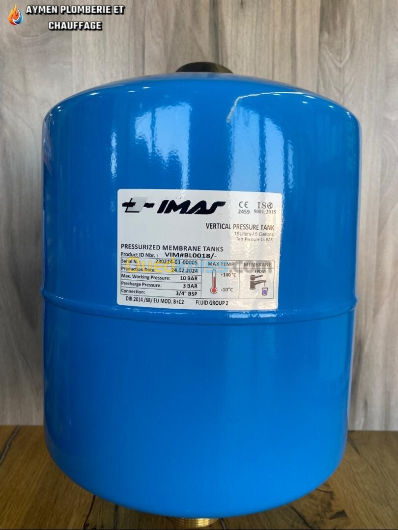 VASE D'EXPANSION SANITAIRE 19L BLEU IMAS