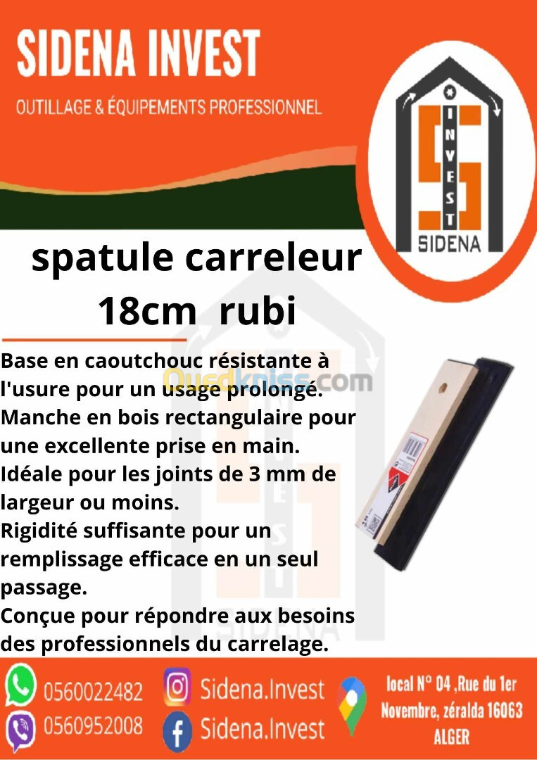  Spatule de carreleur 18 cm