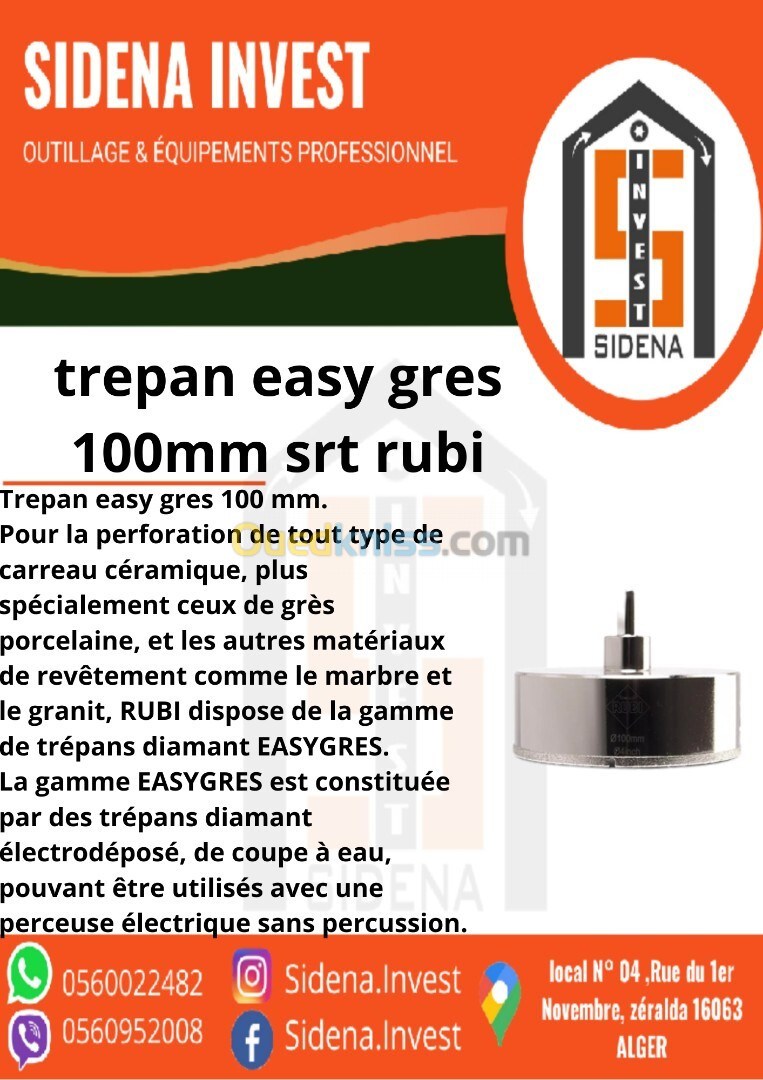 Trepan easy gres 100 mm SRT RUBI 