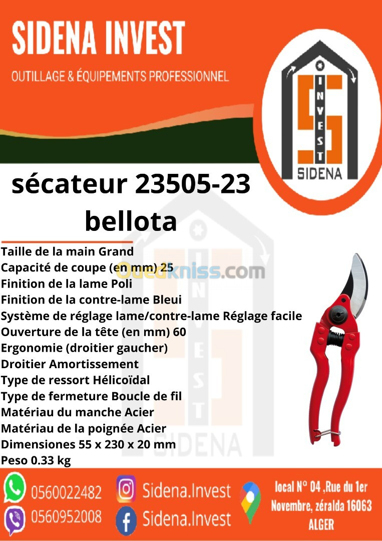 secateur 23505 23 bellota