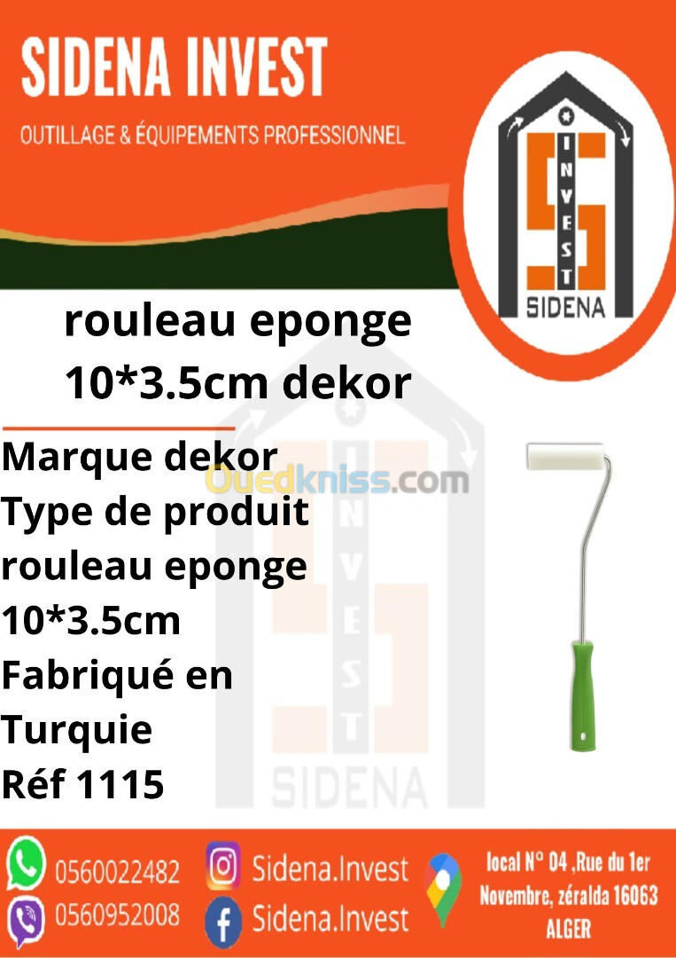 Rouleau eponge 10 cm * 3.5 cm  DEKOR