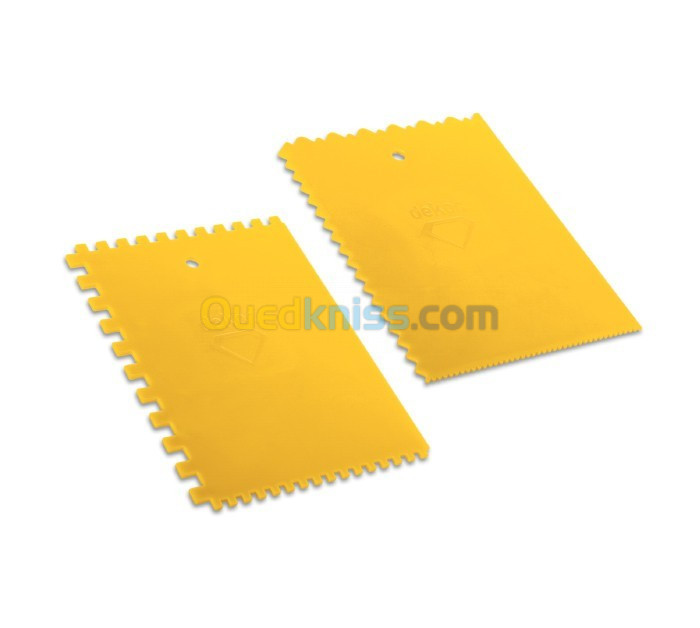 Truelle Plastique Jaune Dents V DEKOR