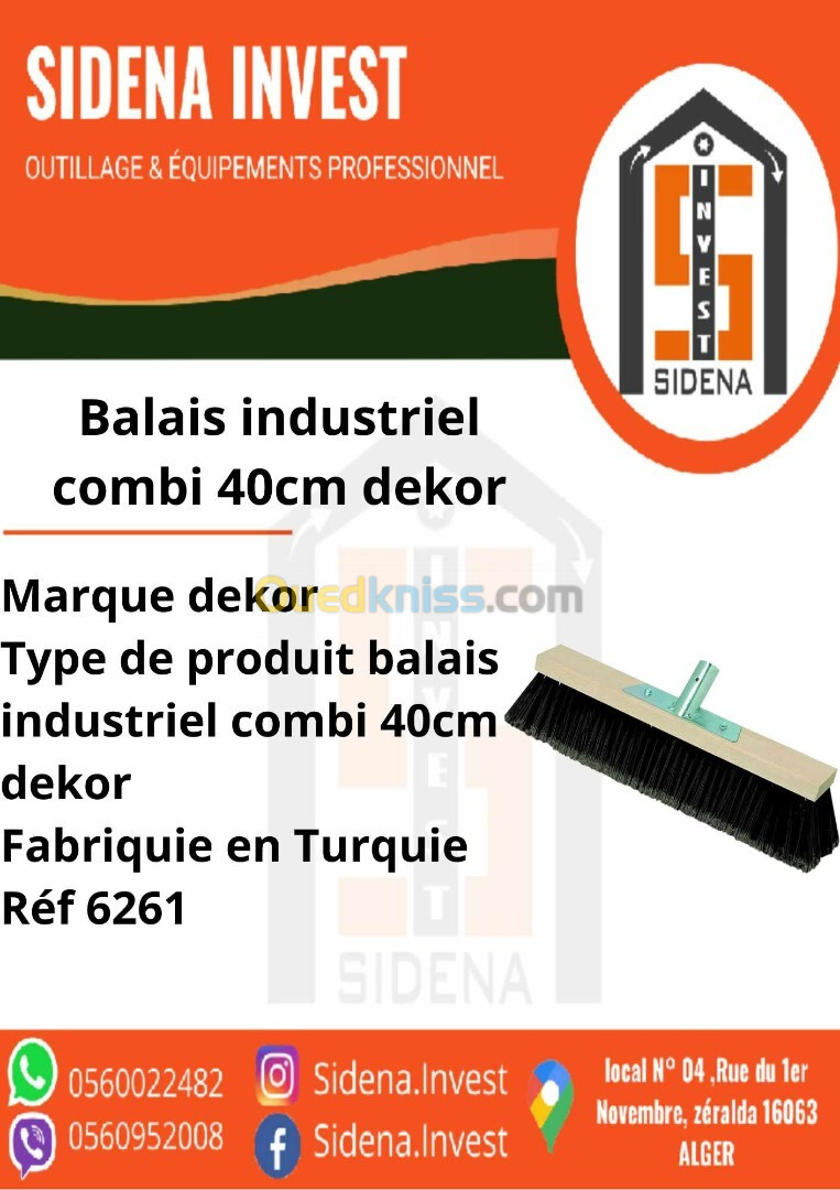 Balais industriel combi 40cm dekor