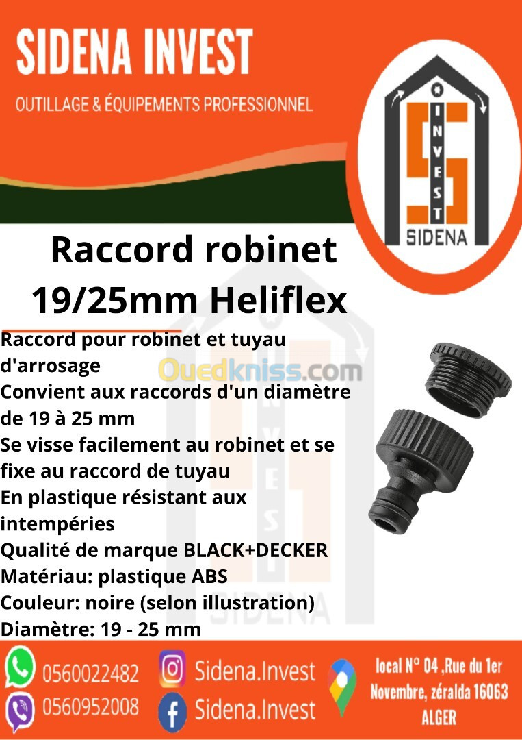 raccord roubinet 19 / 25 mm HELIFLEX 